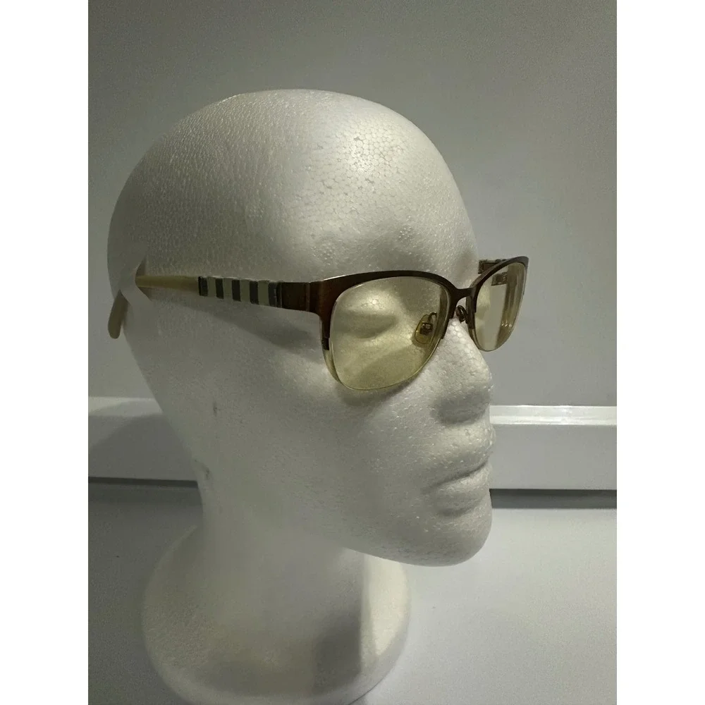 Kate Spade New York Women's Gold‎ Tone Eyeglasses with Signature Stripe Temples